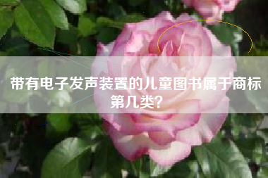 带有电子发声装置的儿童图书属于商标第几类? 带有电子发声装置的儿童图书属于商标第几类?