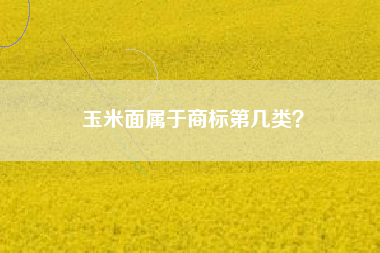 玉米面属于商标第几类? 玉米面属于商标第几类?