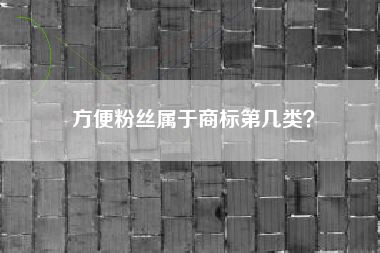 方便粉丝属于商标第几类? 方便粉丝属于商标第几类?