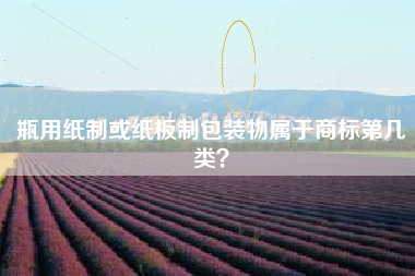 瓶用纸制或纸板制包装物属于商标第几类? 瓶用纸制或纸板制包装物属于商标第几类?