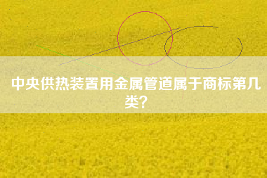 中央供热装置用金属管道属于商标第几类? 中央供热装置用金属管道属于商标第几类?