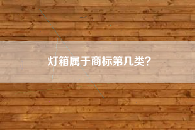 灯箱属于商标第几类? 灯箱属于商标第几类?