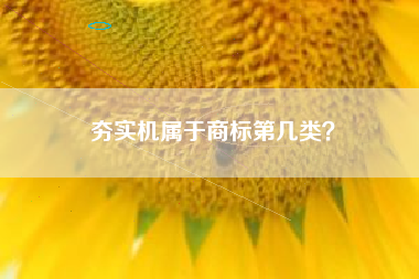 夯实机属于商标第几类? 夯实机属于商标第几类?