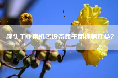 罐头工业用机器设备属于商标第几类? 罐头工业用机器设备属于商标第几类?