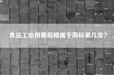 食品工业用葡萄糖属于商标第几类? 食品工业用葡萄糖属于商标第几类?