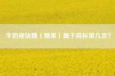 牛奶硬块糖(糖果)属于商标第几类? 牛奶硬块糖(糖果)属于商标第几类?