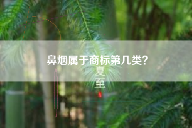鼻烟属于商标第几类? 鼻烟属于商标第几类?