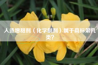 人造增甜剂(化学制剂)属于商标第几类? 人造增甜剂(化学制剂)属于商标第几类?