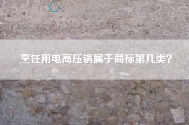 烹饪用电高压锅属于商标第几类? 烹饪用电高压锅属于商标第几类?