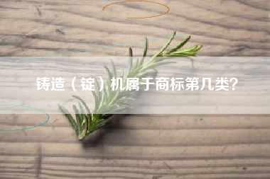 铸造(锭)机属于商标第几类? 铸造(锭)机属于商标第几类?