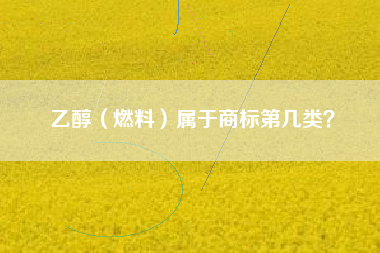 乙醇(燃料)属于商标第几类? 乙醇(燃料)属于商标第几类?