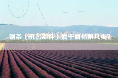 锯条（机器部件）属于商标第几类？